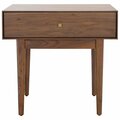 Safavieh Ever 1 Drawer Nightstand, Walnut SFV7212A